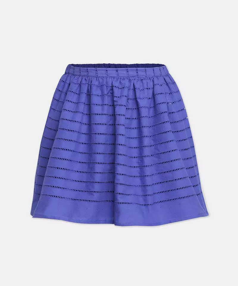 Zowie bright blue stripe print girl skirt