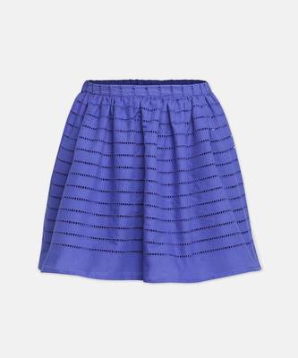 Zowie bright blue stripe print girl skirt 1