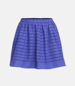 Zowie bright blue stripe print girl skirt