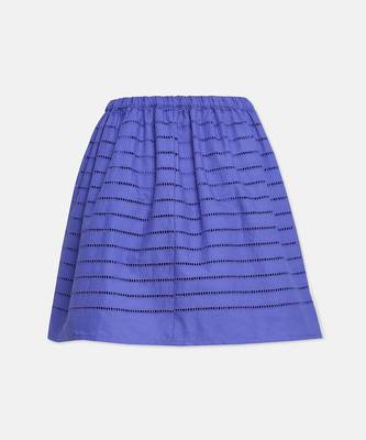 Zowie bright blue stripe print girl skirt 2