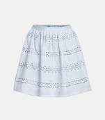 White tales embroidery girl skirt