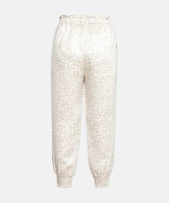 Beige colour animal print girl pant 2