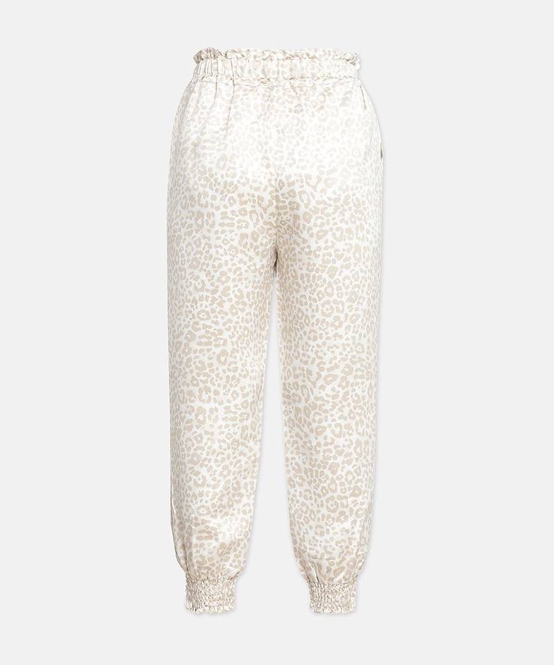 Beige colour animal print girl pant