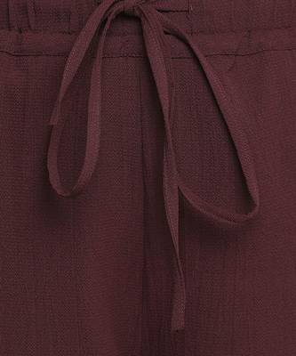 Wine colour smart girl pant 3
