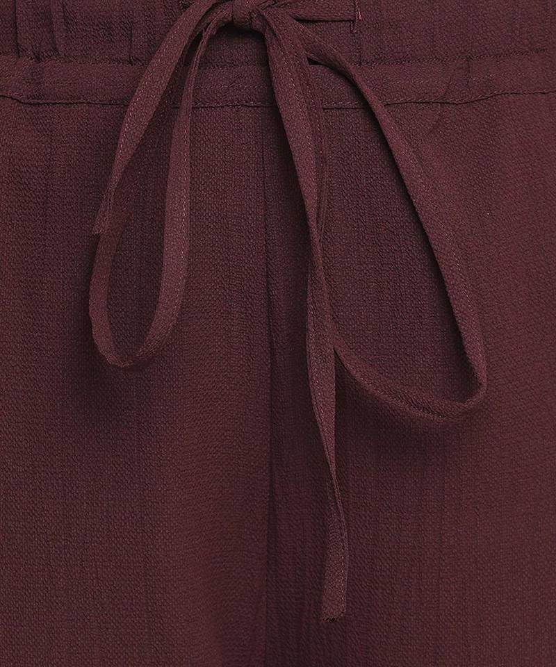 Wine colour smart girl pant