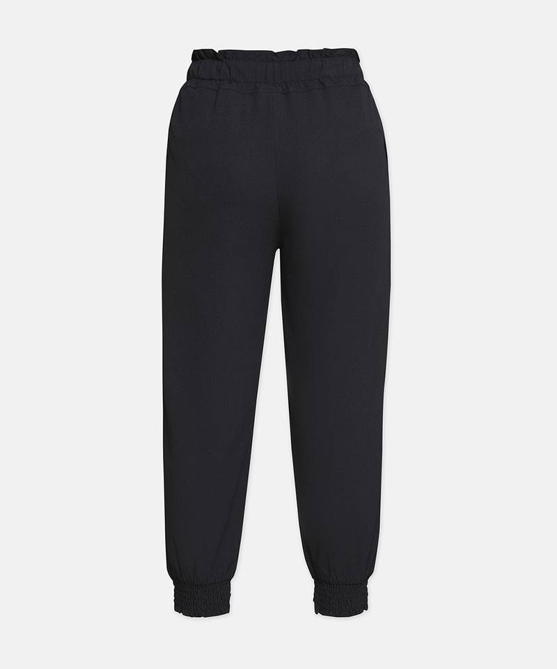 Dark black colour smart girl pant