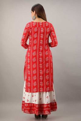 Red printed rayon kurtas-and-kurtis 2
