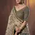 Green thread embroidery georgette semi stitched lehenga