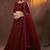 Catching Maroon thread embroidered net fabric lehenga choli for bride