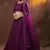 Delightful Wine thread embroidered net fabric lehenga choli for wedding