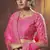 Pink embroidered art silk semi stitched lehenga