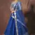 Blue embroidered georgette semi stitched lehenga