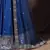 Blue embroidered georgette semi stitched lehenga