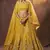 Delightful Yellow resham embroidered georgette semi stitched lehenga choli for wedding