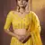Delightful Yellow resham embroidered georgette semi stitched lehenga choli for wedding