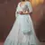 Light-blue resham embroidery net semi stitched lehenga
