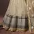 Beige resham embroidery net semi stitched lehenga
