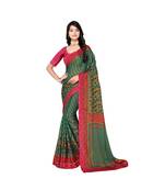Pisara Green Chiffon Printed Saree