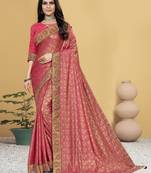 Pink IMPORTED FABRIC Designer Saree