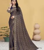Blue IMPORTED FABRIC Designer Saree
