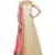 BEIGE Heavy Sequins Golden Designer Embroidered Net Semi Stitched Gown
