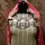 BEIGE Heavy Sequins Golden Designer Embroidered Net Semi Stitched Gown