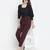 Wanner solid wine elsaticated women pant