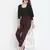 Wanner solid wine elsaticated women pant