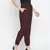 Wanner solid wine elsaticated women pant
