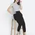 Black solid elsaticated women Tie-knot pant