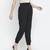 Black solid elsaticated women Tie-knot pant