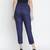 Navy Solid Women tie knot elasticated pant