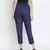 Navy Solid Women tie knot elasticated pant