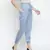 Outraging solid blue satin women elasticated pant