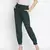 Raping solid green women elasticated pant