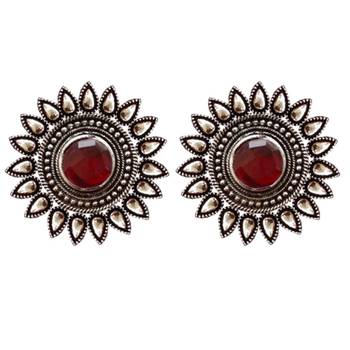 Red onyx studs 1