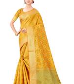Yellow Woven Art Silk
 Saree With Blouse