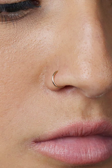Silver nose-ring