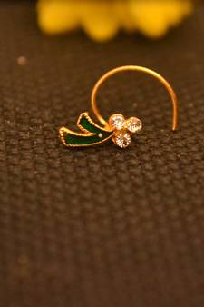 Green nose-ring