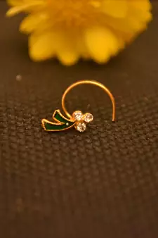 Green nose-ring
