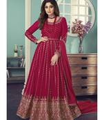 Magenta Sequence Embellished Bollywood Anarkali Suit