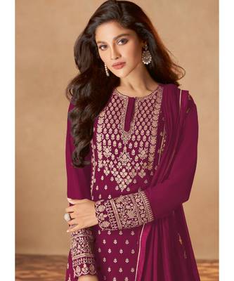 Rani Pink Georgette Pakistani Salwar Kameez 2