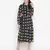 Navy Printed checks lining ptretty women dress