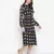 Navy Printed checks lining ptretty women dress