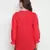 Red embroided sleeve good looking maternity pleated tunic