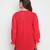 Red embroided sleeve good looking maternity pleated tunic