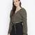 Ootd khaki color tie-knot women stylish top