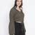 Ootd khaki color tie-knot women stylish top
