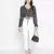 Zebra blacl printed tie-knot women top