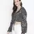 Zebra blacl printed tie-knot women top